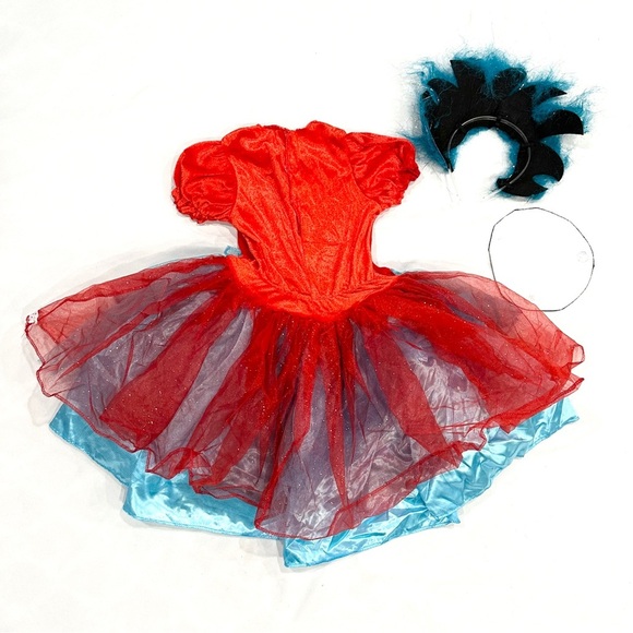 Spirit Halloween Dr Seuss Cat in the Hat Thing 1 & 2 Girls 2pc Halloween Costume - Picture 8 of 10